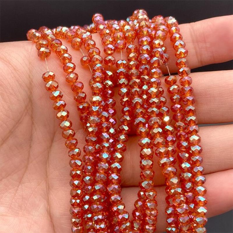 2 3 4 6mm Faceted Rondelle Austria Crystal Glass Beads for Jewelry Making DIY Loose Spacer Beads Earring Bracelets Supplies