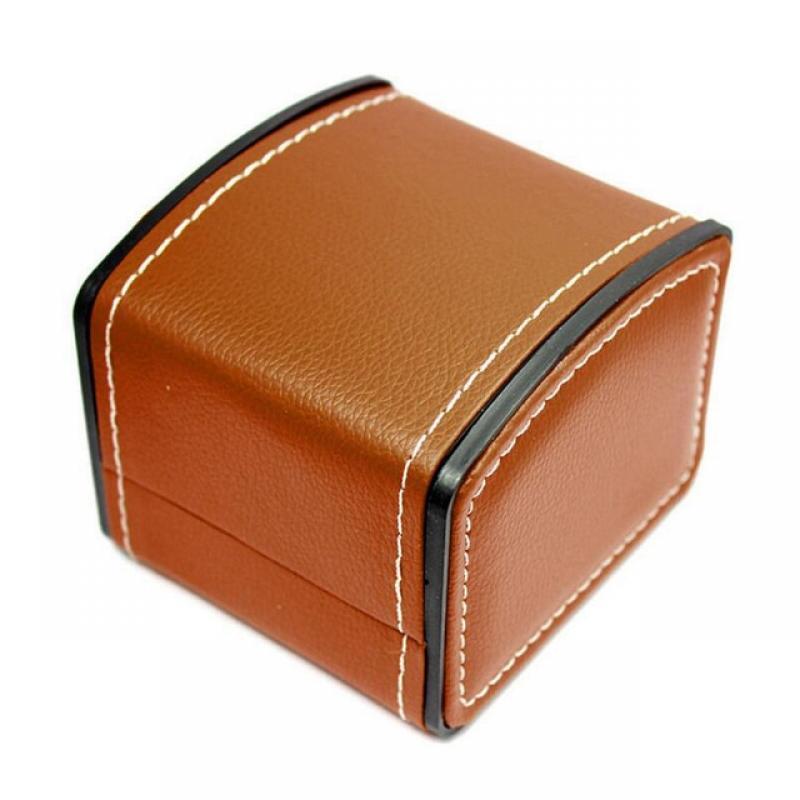 Portable Watch Box PU Leather Watch Case Organizer Storage Holder for Men Women Bracelet Vintage Jewelry Box with Leather Pillow