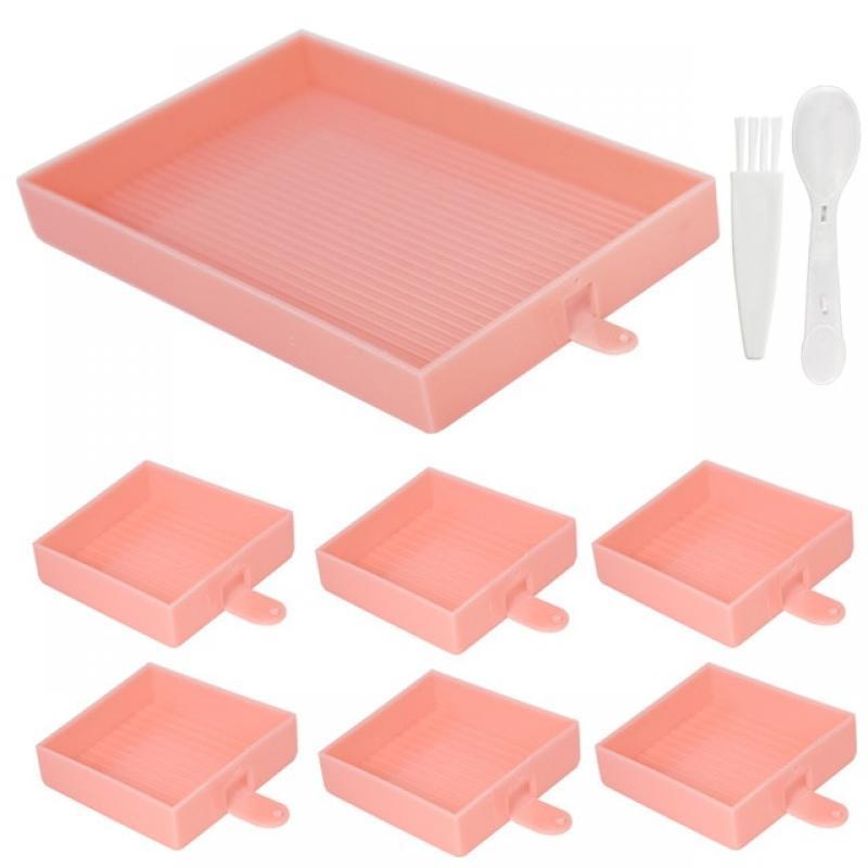 DIY Diamond Painting Beads Sorting Trays Diamond Painting Organizer Storage Container Plastic Rhinestone Plate Accessories Tool