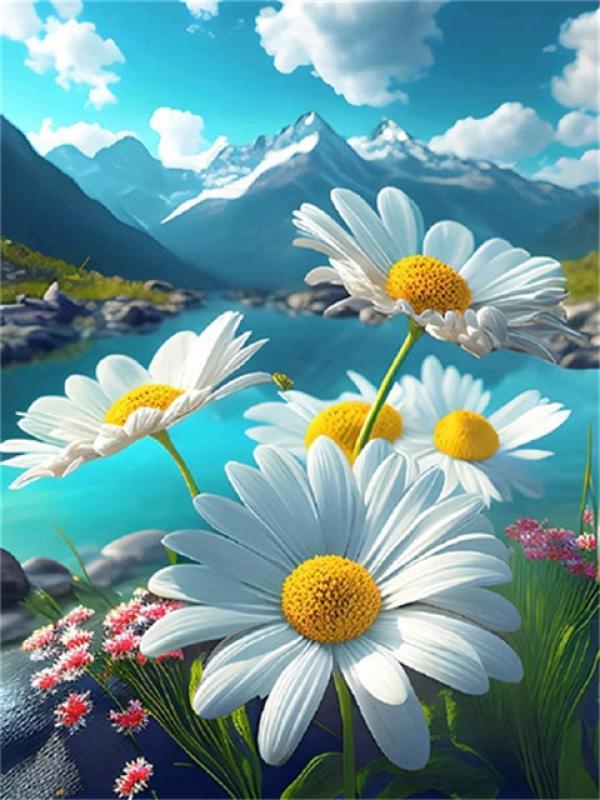 Flowers Rose Daisy Paint By Number For Adults Personalized Craft Kit For Adults Wall Decor Personalized Gift Ideas Wholesale HOT