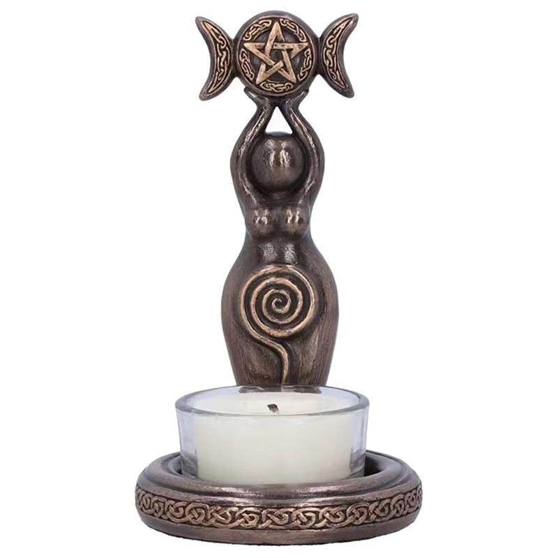 Resin Candle Holder Light Handicraft Ornaments Home Decoration Garden Study Candlestick Decors Home Decoration