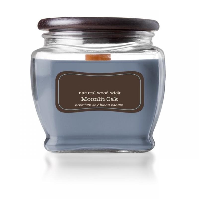 POPTOP Moonlit Oak 15 oz Jar Candle, Blue