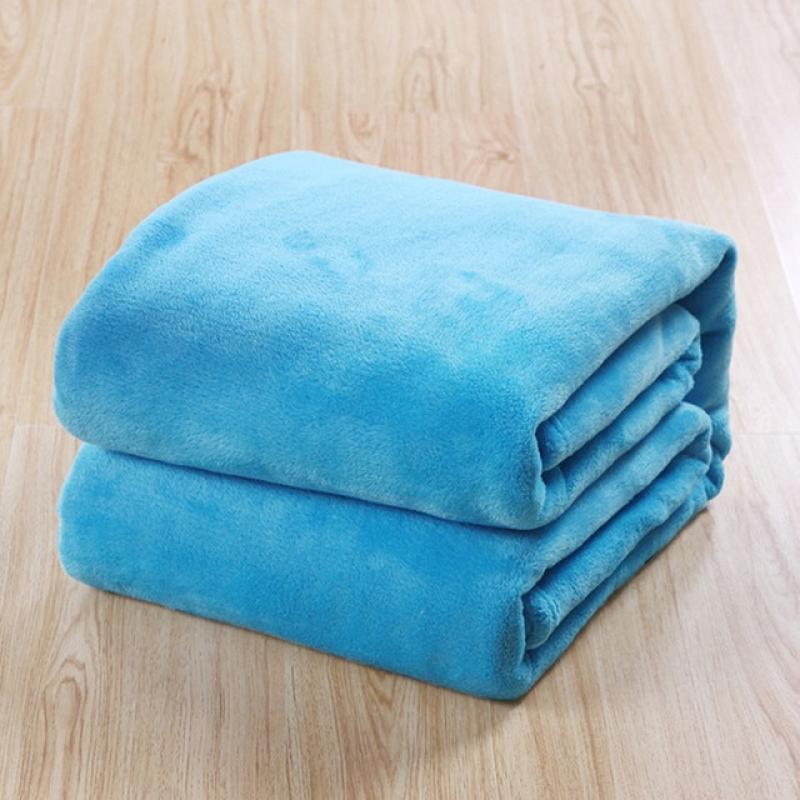 Thickened Large Luxurious Microfiber Flannel Super Soft Warm Plush Comfortable Lightweight Blanket Bed or Car Color (Grey)