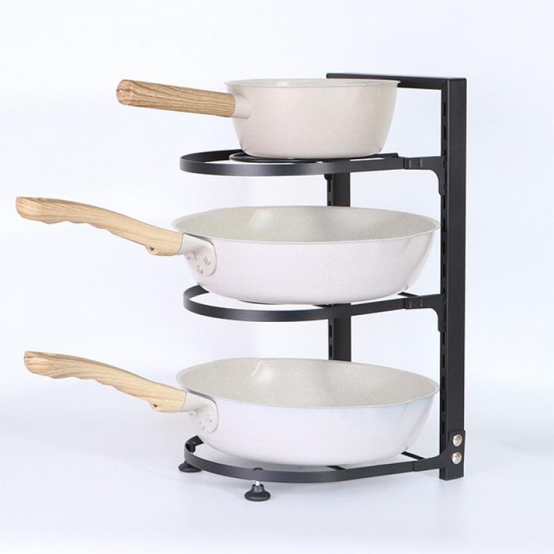 Thickened Kitchen Accessories Organizer Storage Rack Household Sink Multi-functional Adjustable Multi-layer Pot Cover Rack