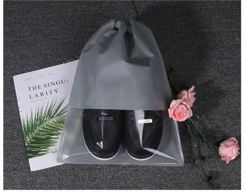 10 Transparent Drawstring Shoe Bag Storage Bag Travel Shoe Storage Bag High-Heeled Boots Travel Bag Debris Dust Bag