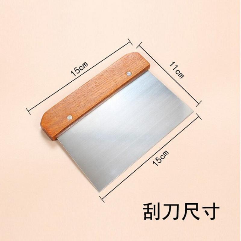 wooden handle Stainless Steel Pastry Chopper Baking Pasta Spatula Pastry Dough Scraper Pastry Tools Cake Decorating Tools