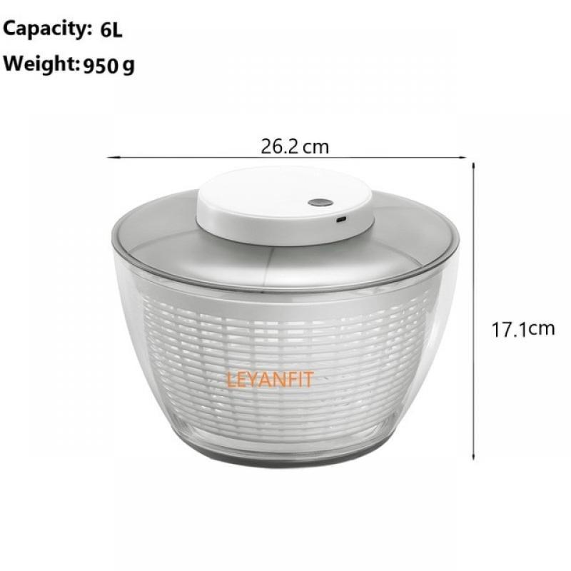 Automatic Electric Salad Spinner Food Strainers Salad Making Tool Multifunctional Vegetable Washer Salad Vegetable Dryer Mixer