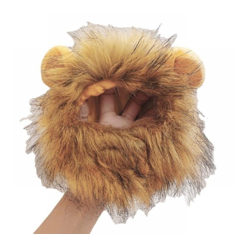 ATUBAN Lion Mane Wig for Dog and Cat Costume Pet Halloween Costume Cat Lion Mane Wig Halloween Outfit Small Dog Lion Hat