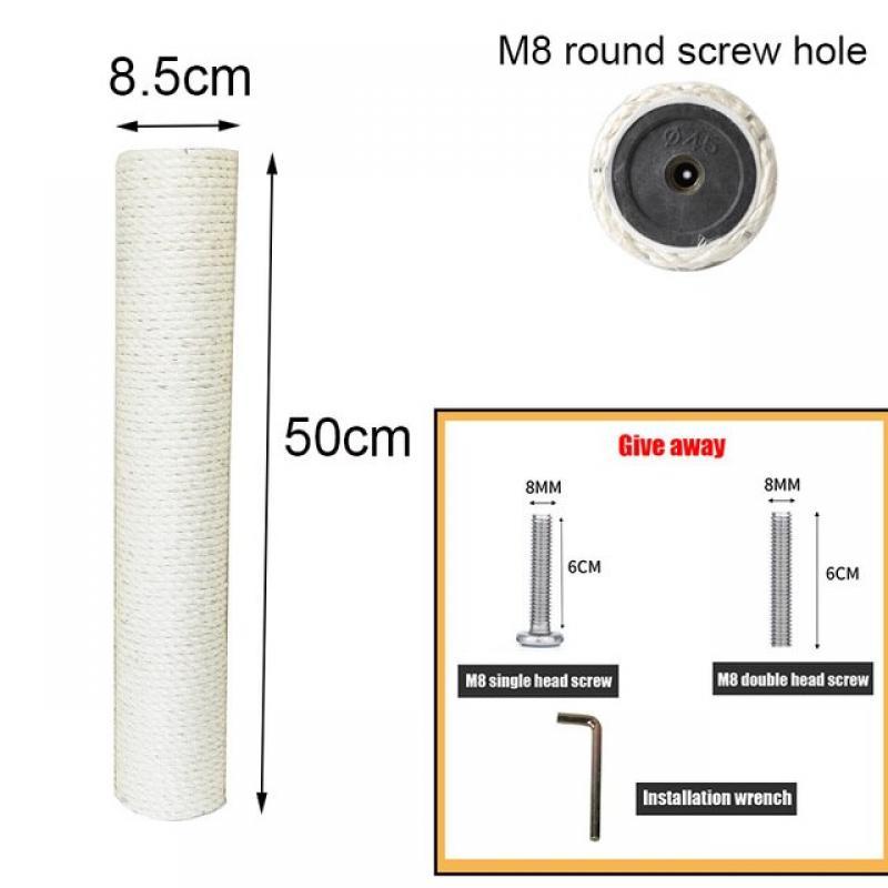 PVC Cat Scratching Post for Cat Tree DIY Cat Climbing Frame Replacement Post Kitten Toy Sisal Rope Entangle Scratch Furniture