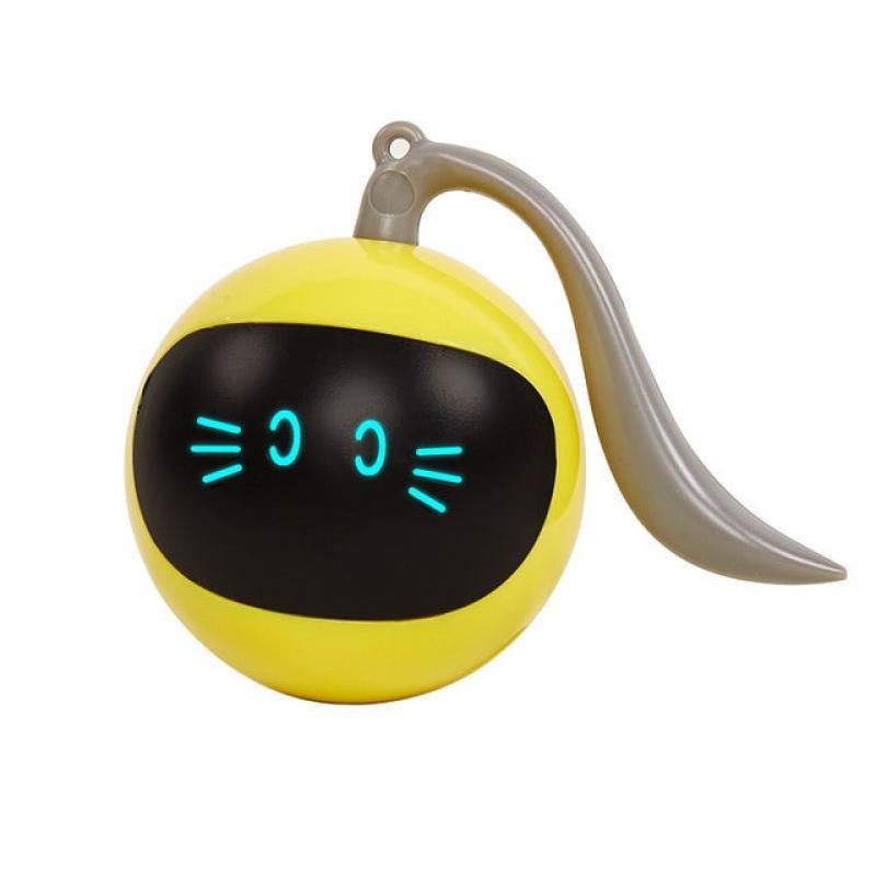 Smart Interactive Cat Toy Colorful LED Self Rotating Pet Ball Toys USB Rechargeable Kitten Automatic Ball Toys Cat Accessories