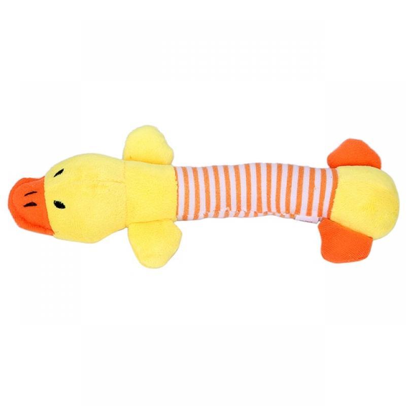 Popular Pet Dog Cat Funny Fleece Durability Plush Dog Toys Squeak Chew Sound Toy Fit for All Pets Elephant Duck Pig Plush Toys