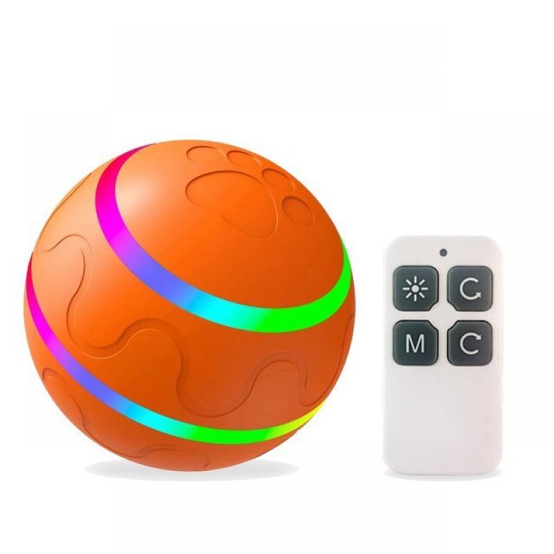 Electric Pet Dog Cat Toy Ball With Remote Control Gravity Belt LED Automatic Rotating Jumping IP68 Pet Cat Dog Outdoor Toy BALL