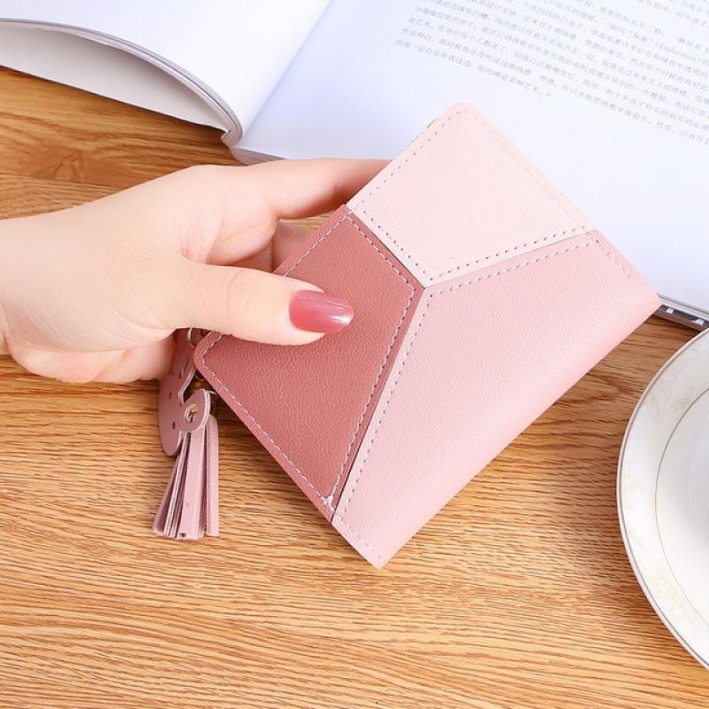 Simple and Short Women's Zipper Wallet Leather Large-Capacity Card Holder Coin Purse for Women PU Leather Fold Wallet