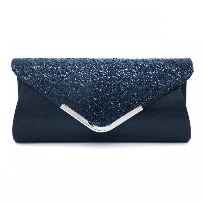 2022 Women's Glitter Shimmer Envelope Ladies Sequins Evening Party Prom Smart Jane Clutch Bag  Handbag