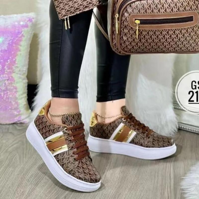 Middle-aged and Elderly Mothers, Sports and Leisure Shoes for Women  Lace Up Sports Shoes Women's 2023 New Letter Casual Shoes