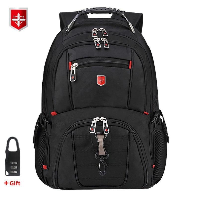 Waterproof Men's Swiss Backpack 15.6/17 Inch Laptop Backpacks School Travel Bags Large Capacity Business bagpack Mochila