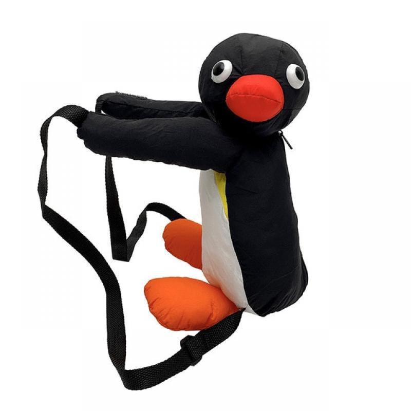 38cm Penguin Plush Backpack Cartoon Cute Penguin Plush Toy Soft Stuffed Animal Shoulder Bag for Kids Girls Birthday Best Gifts