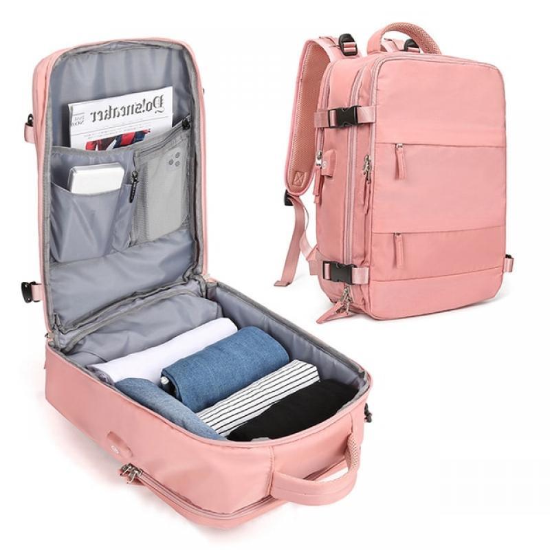 Teenage Girl USB Charging Laptop Backpack Large Capacity Women Backpack Independent Shoe Bag Travel Business Outdoor Backpack