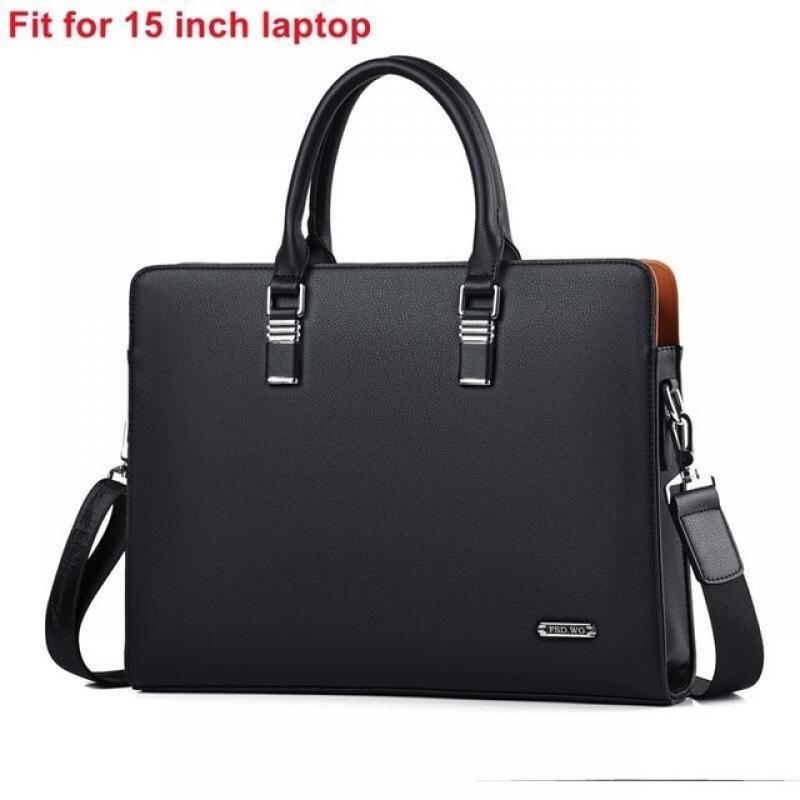 VOLASSS Business Leather Men Briefcase For Husband Shoulder Bag Man 14" 15" Laptop Briefcases Bags Large Capacity Men's Handbag
