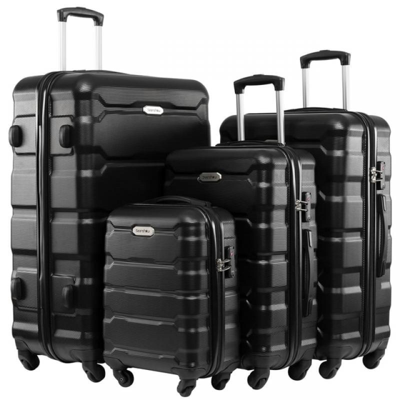 NEW 4PCS luggage sets suitcase on wheels Women spinner rolling luggage ABS travel suitcase set hardside trolley luggage case bag