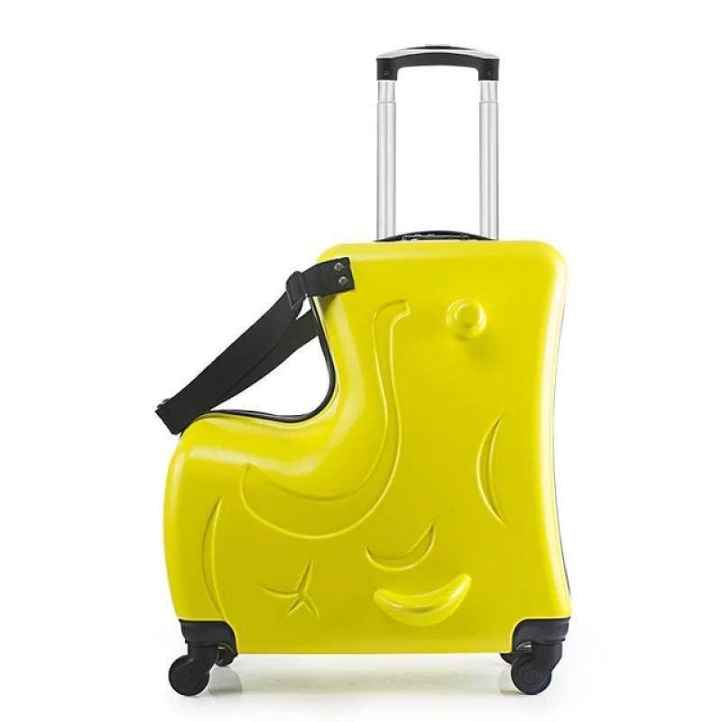 Kids Lovely Rolling Luggage boy Cool Trolley Suitcases On Wheels Children Carry On suitcases girls pink Riding trolley case
