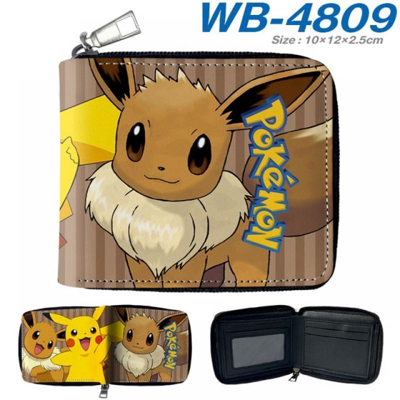 Pokemon Pikachu Eevee Gengar Jigglypuff Cartoon Printing Wallet TAKARA TOMY Peripherals PU Coin Purse Card Holder Children Gifts