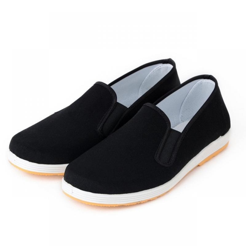 Old Beijing cloth shoes men's spring and autumn casual shoes black cloth shoes kung fu performance shoes round mouth cloth shoes