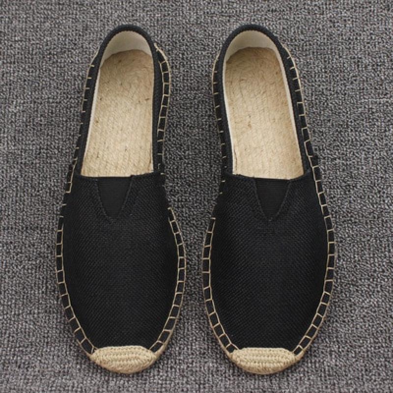 2023 Summer Autumn Men Canvas Shoes Breathable Men's Casual Shoes Slip-On Hemp Shoes Graffiti Espadrilles Women Footwear Flats