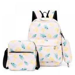 Fashion Printing School Bags College Style Backpacks 3PECS/SET Schoolbag Kids Backpack For Children Girls Book Bag Mochila Sac