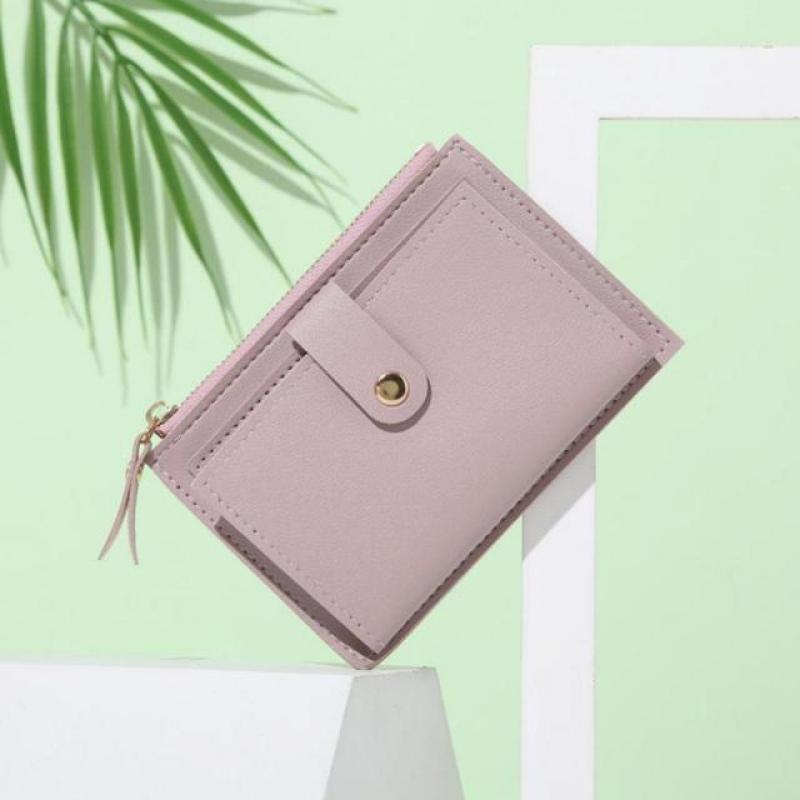 Moneybag Cute Cartoon Zipper Slim Wallet Business Mini-card Wallet Pu Leather Ultra-thin And Simple Ultra-thin Card Slot