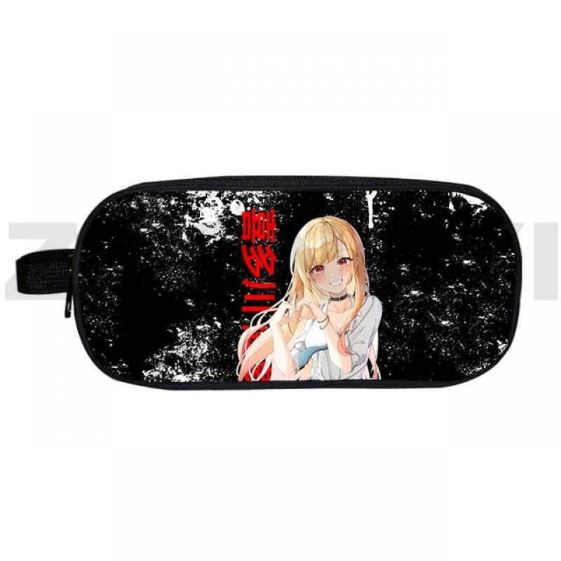 Marin Kitagawa Anime 3D Pencil Case Children My Dress-Up Darling Pen Bags Big Travel Cosmetic Bag Girls Fashion School Supplies