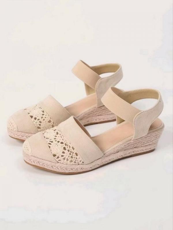 Women Wedge Heel Espadrilles Lightweight Comfy Closed Toe Slingback Shoes Slip On Summer Sandals