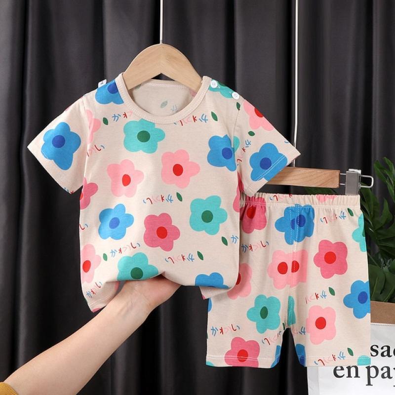 Cartoon print Newborn baby Clothes set soft cotton Baby set Baby girls Set 0-3year summen baby girls clothes set