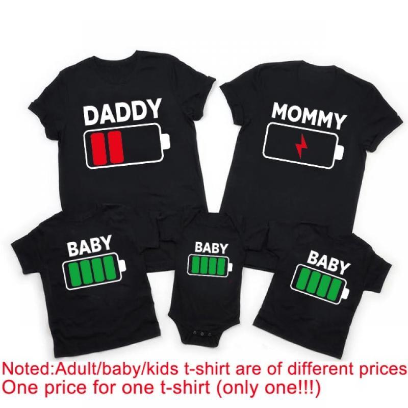 Baby Young Children Mother Kids Family Matching Outfits T-Shirts Mother and Daughter Father Son Girls Boys Bodysuits Cotton Cozy