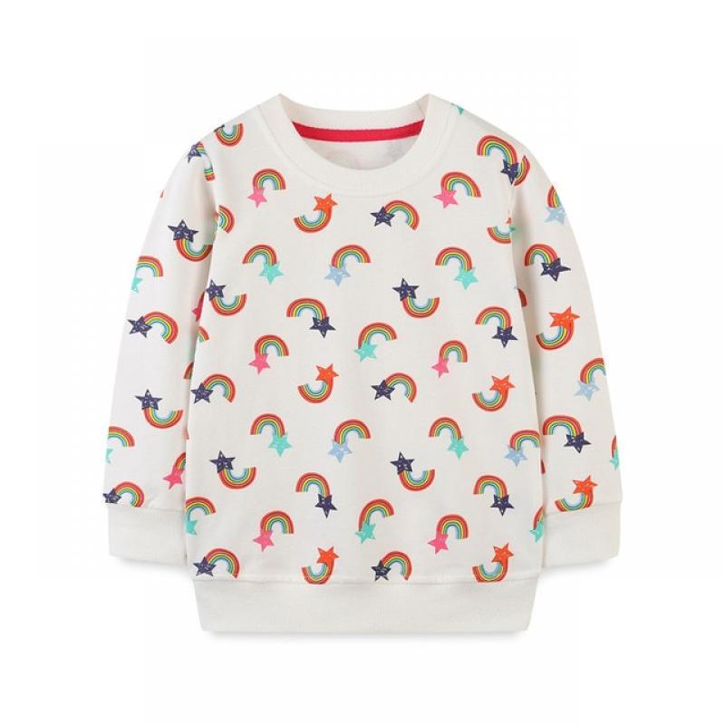 Jumping Meters Fashion Girls Sweatshirts for Autumn Winter Unicorn Baby Sweaters Cotton Rainbow Children's Hoodies Top Clothes