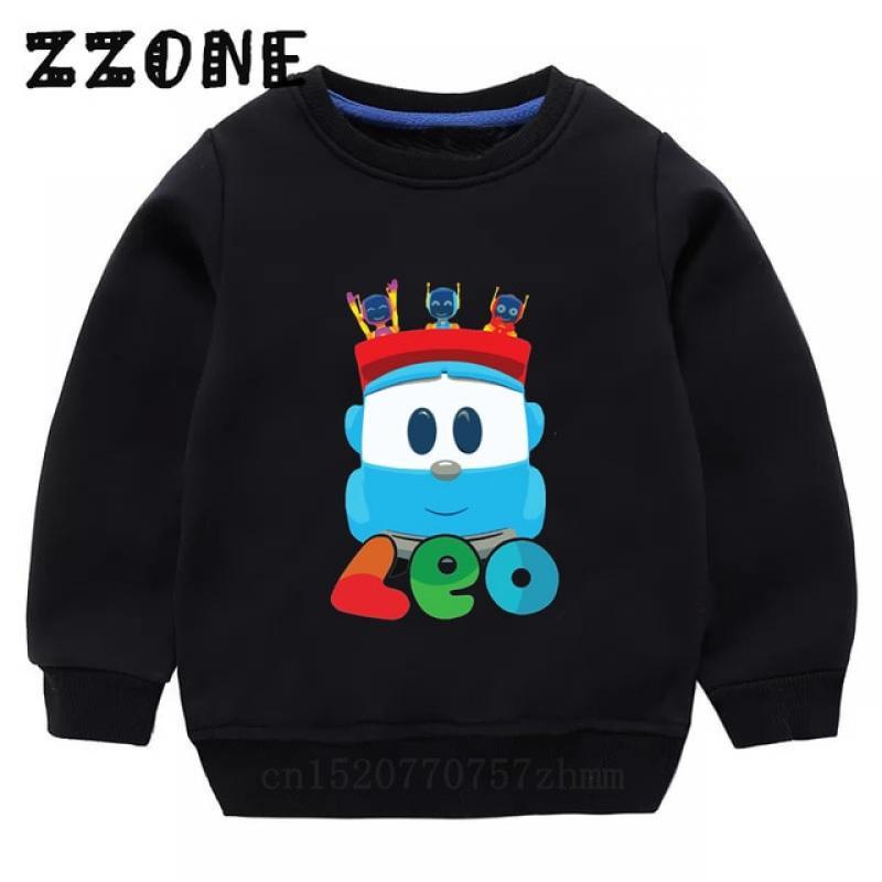 Kids Sweatshirts Leo The Truck Tv Show Cute Cartoon Children Hoodies Baby Pullover Outwear Tops Spring Autumn Girls Boys Clothes