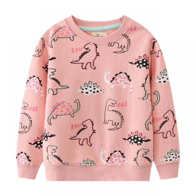 Jumping Meters Long Sleeve Children's Sweatshirts Animals Mouse Applique Autumn Winter Kids Hooded Shirts Baby Costume Tops