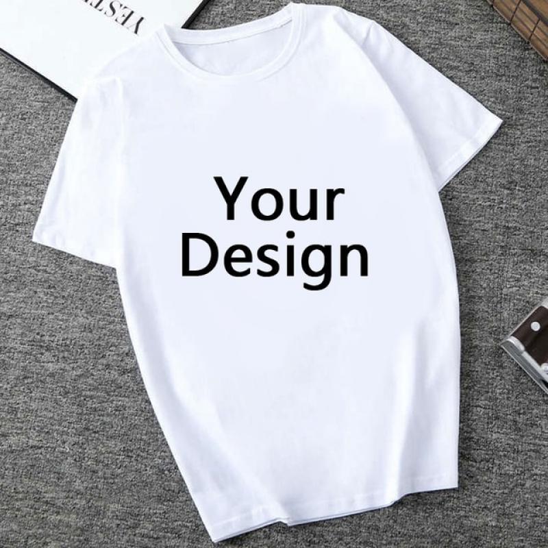 CUSTOM DESIGN Print T-shirt Women White Top Casual Tshirt 2022 Summer Fashion High waist short sleeve Crop tops for Couple