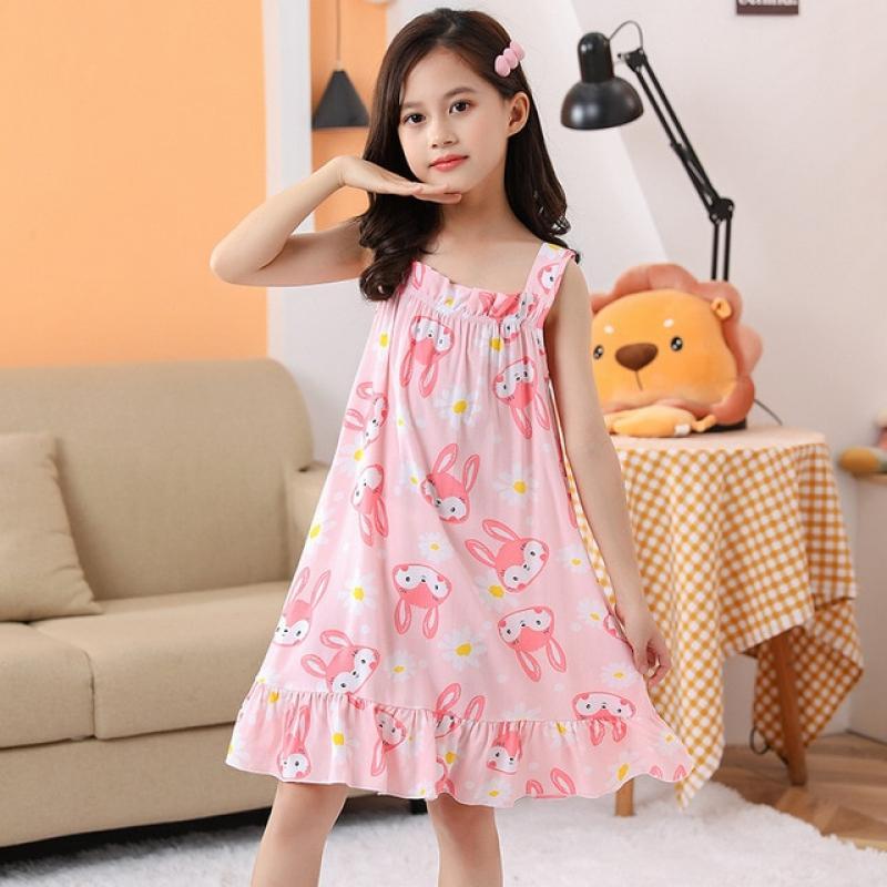 Summer Nightdress for Girls Princess Pajamas for Children Teens Girl Nightgown Baby Night Dress Kids Sleepwear 3 6 8 10 12 Years