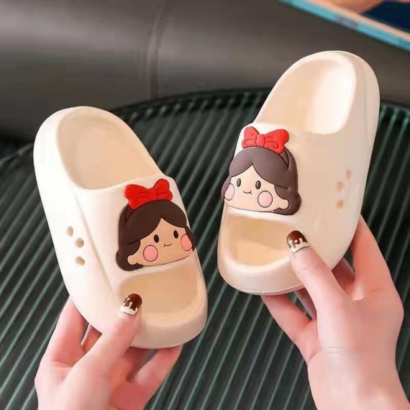 Children's Beach Slippers For Boys Girls Home Shoes Summer Thick Flip Flops EVA Soft Pillow Slides Ourdoor Slippers Child Adults