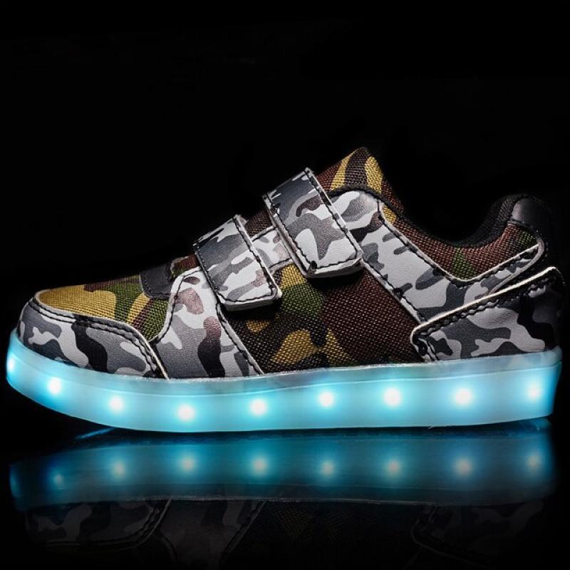 Size 25-37 USB Charging Children Boys Shoes with Sole Enfant Led Light Glowing Luminous Sneakers for Girls Shoes Kids Led Shoes