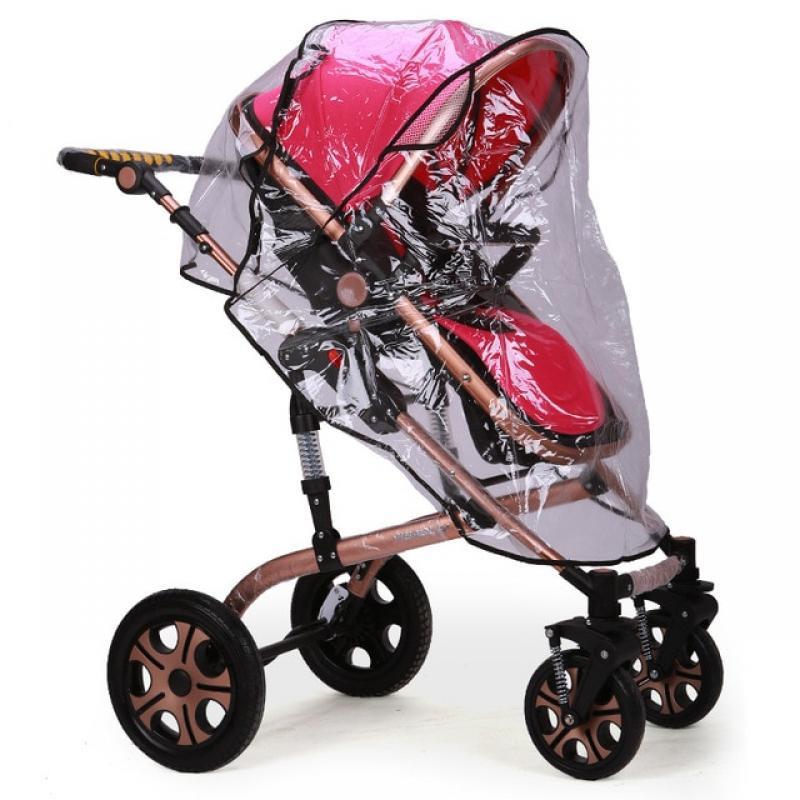 Universal Stroller Rain Cover Baby Car Weather Wind Sun Shield Transparent Breathable Trolley Umbrella Raincoat Accessories