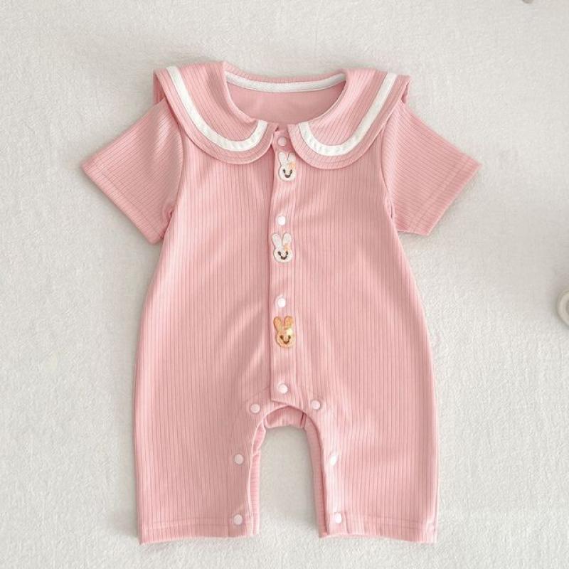 Korean 2023 Summer Baby Onesie Bear Rabbit Ear Jumpsuit Clothes Suit For Girls Newborn Baby Things Newborn Photography