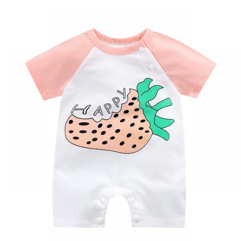 Newborn Baby Clothes Girl Boy 100% Cotton Jumpsuit Summer Short Sleeve Romper 0-12 Month Infant Toddler Pajamas One Piece Outfit