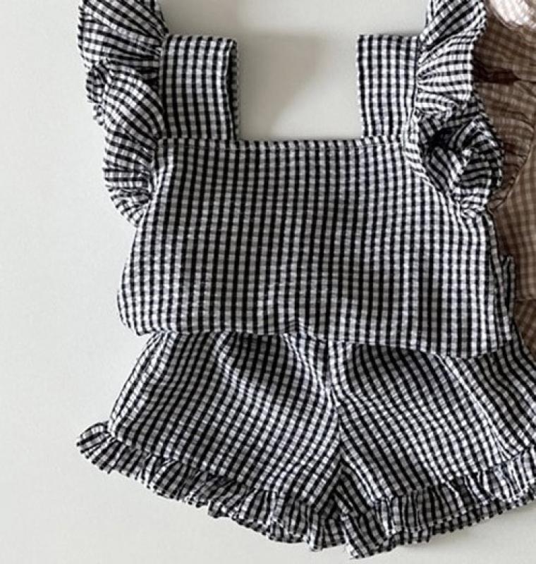 MILANCEL 2023 Summer Baby Clothing Set Toddler Ruffle Tee and Shorts 2Pcs Girls Suits Ruffle Tee Set