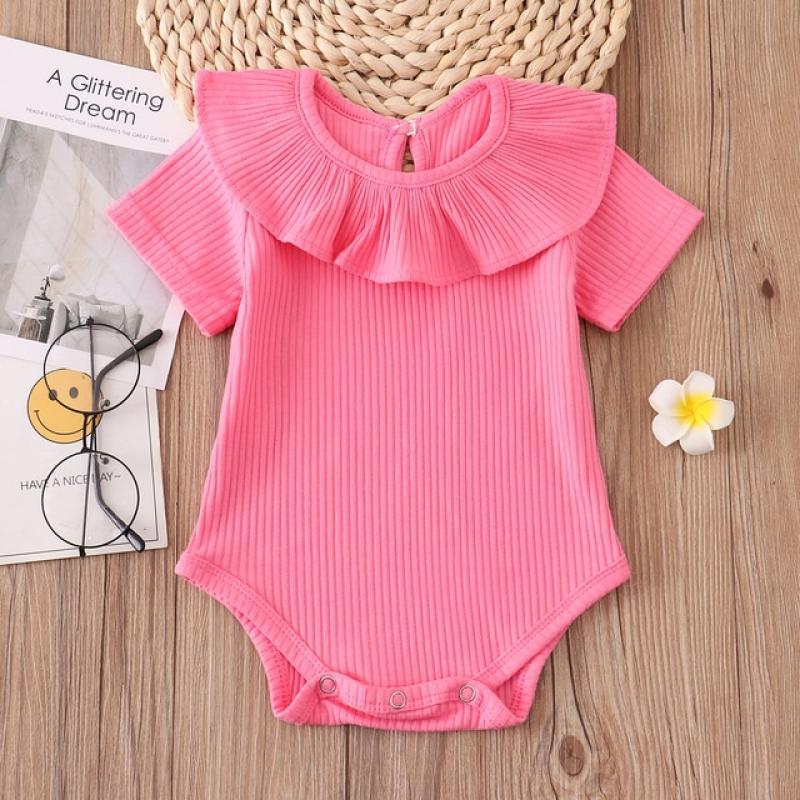 Newborn Infant Baby Rompers 0-2Years 2022 Summer Candy Ruffles Jumpsuit New born Baby Boy Girl Clothes Outfits