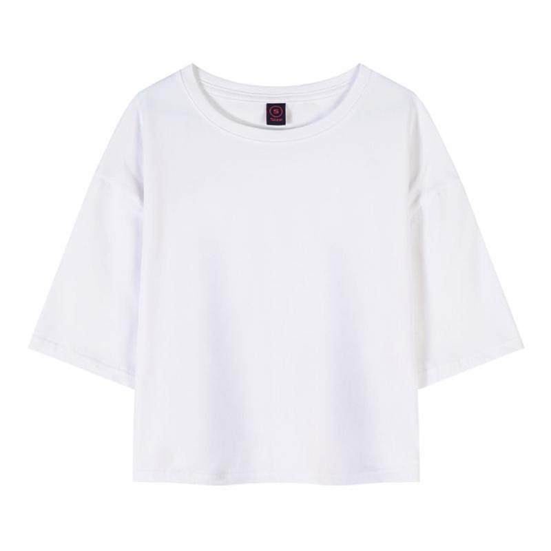 Latest Design customized Cotton Tshirt Women Oversized Custom Logo T-shirt For Women Printing Workout Crop Top T Shirt