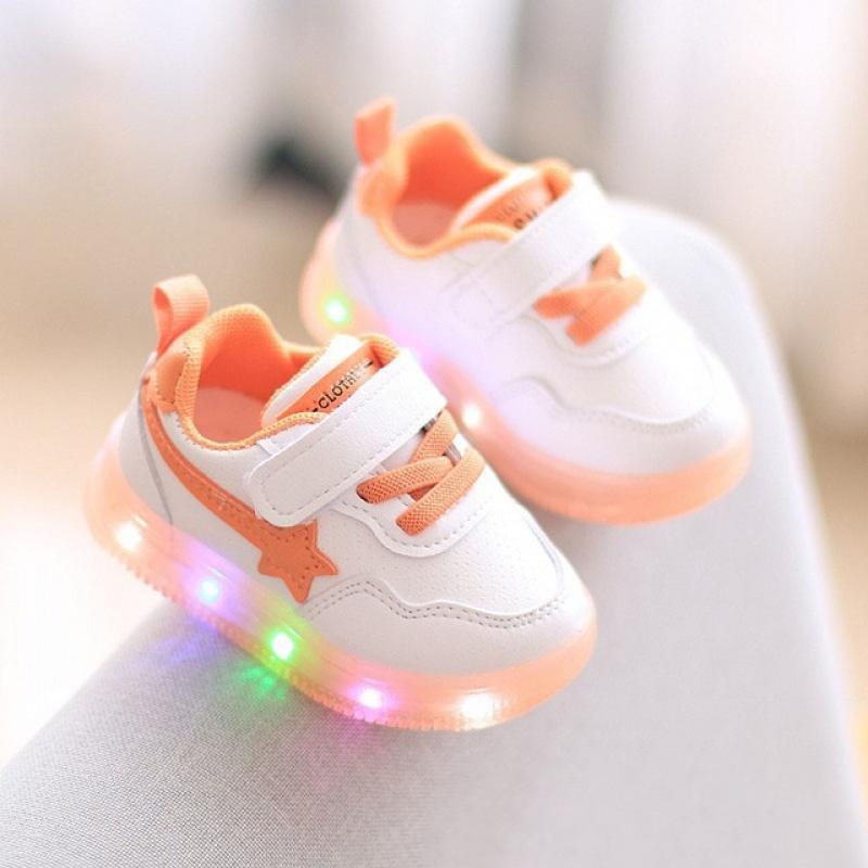 Baby Led Lights Shoes High Quality Girls Boys Soft Bottom Sneakers Sports Running Excellent First Walkers Infant Cute Toddlers
