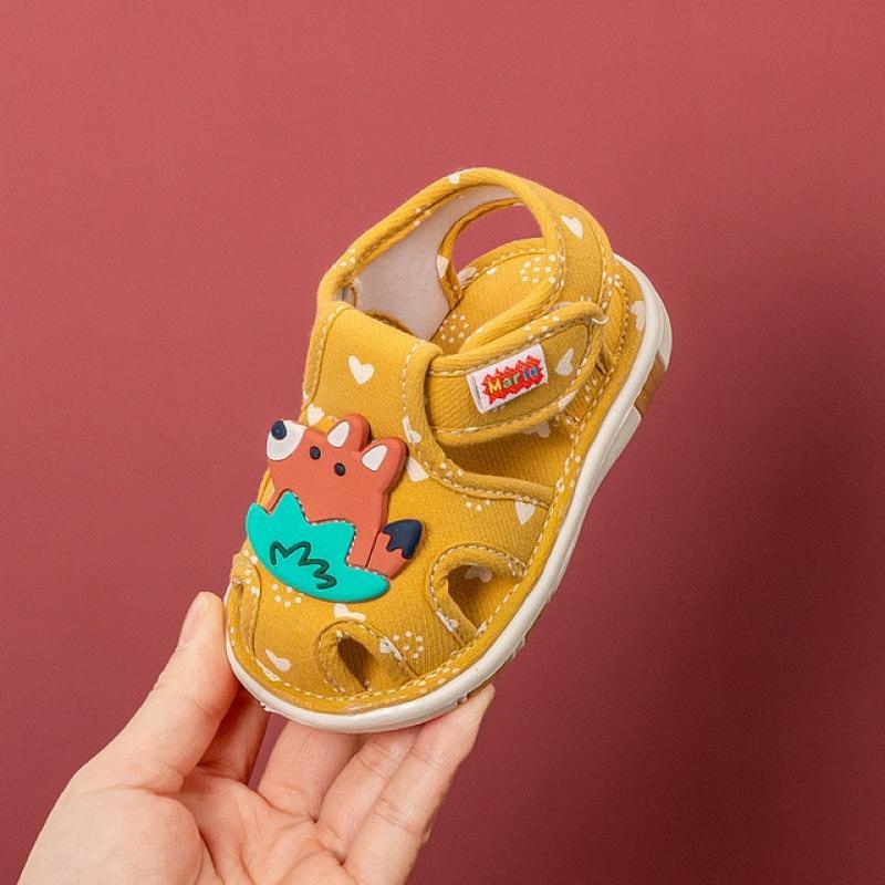 Baby Cartoon Shoes for 0-3 Years Old Bibi Sound Toddler Sandals First Walker Spring Autumn Soft Sole Slippers Infant Supplies