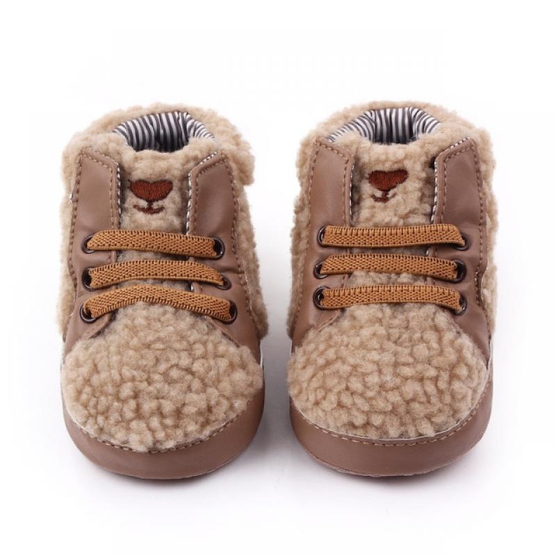 Newborn baby boy shoes fashion teddy velvet sneaker shoes for baby boy cotton soft sole infant shoes toddler baby crib shoes